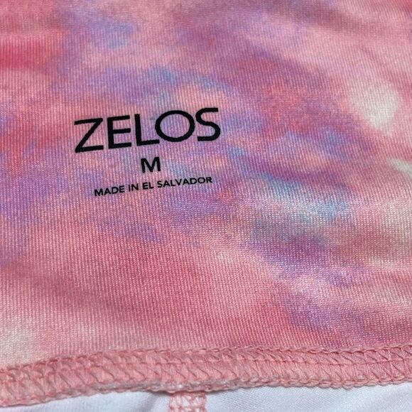 Zelos Pastel Tie Dye Pink and Yellow Light Compression Crop Legging Med NWT - Picture 5 of 6